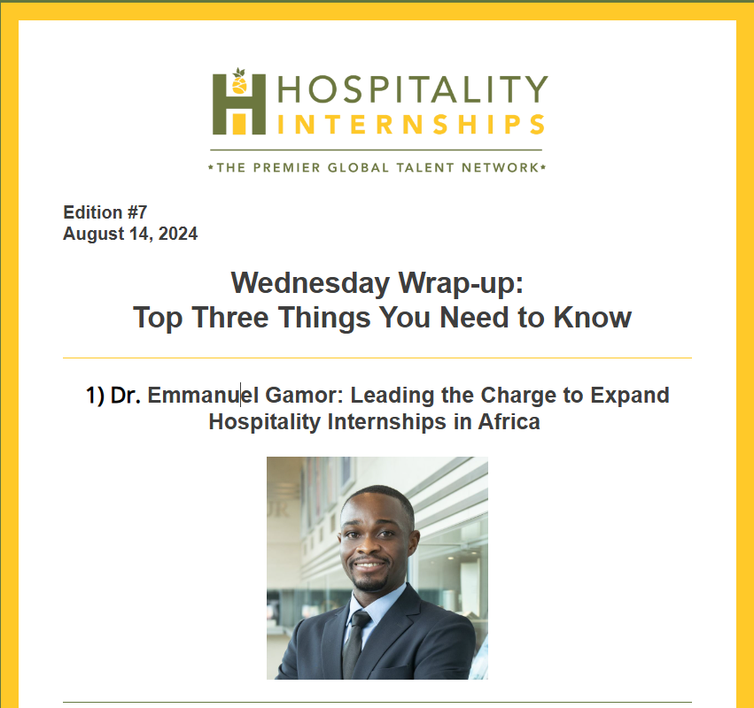 Dr. Emmanuel Gamor honored at the 7th edition of the Hospitality Internship for his exceptional contributions