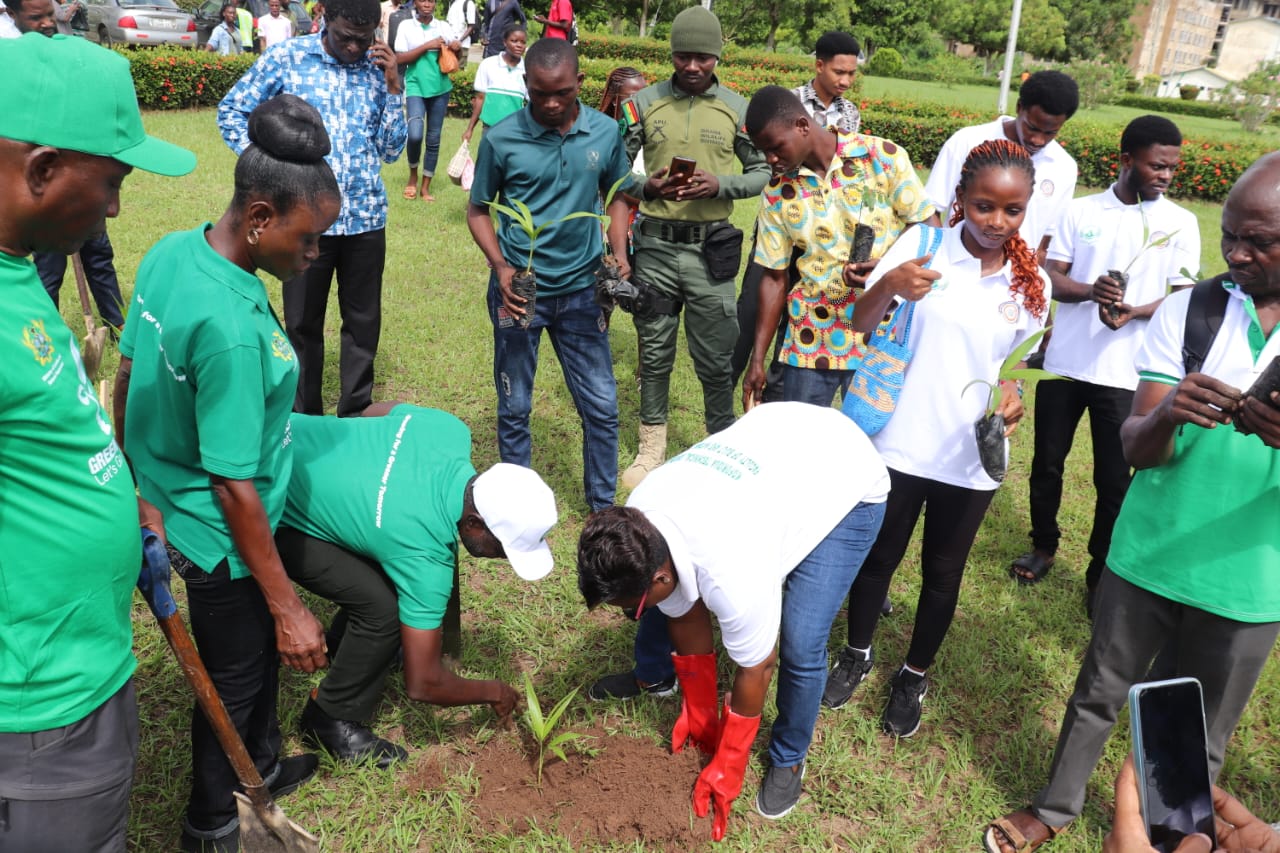 Faculty of Built & Natural Environment (FBNE) embarks on a tree planting exercise on Green Ghana Day